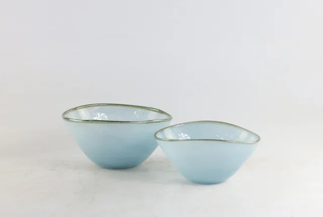 Handmade color glass plate