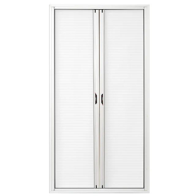 Mid-roll bottom rail screen door system