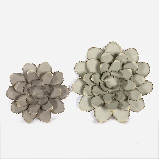 Metal wall flower decor