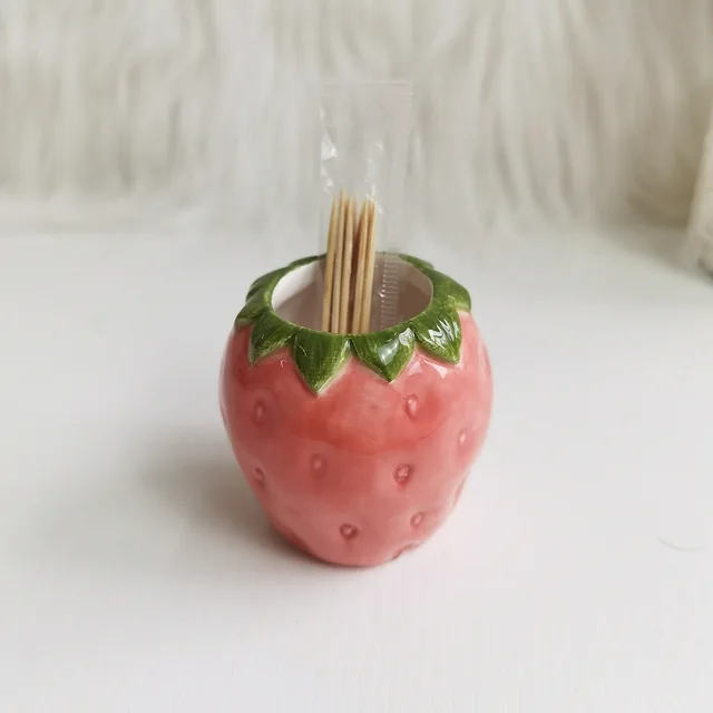 Toothpicker Holder in strawberry shape