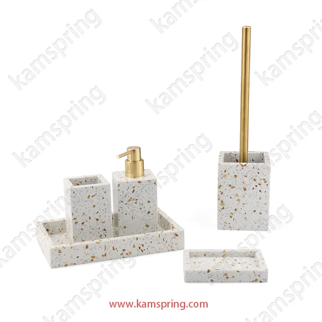 Real marble bathroom set of 5 PCS