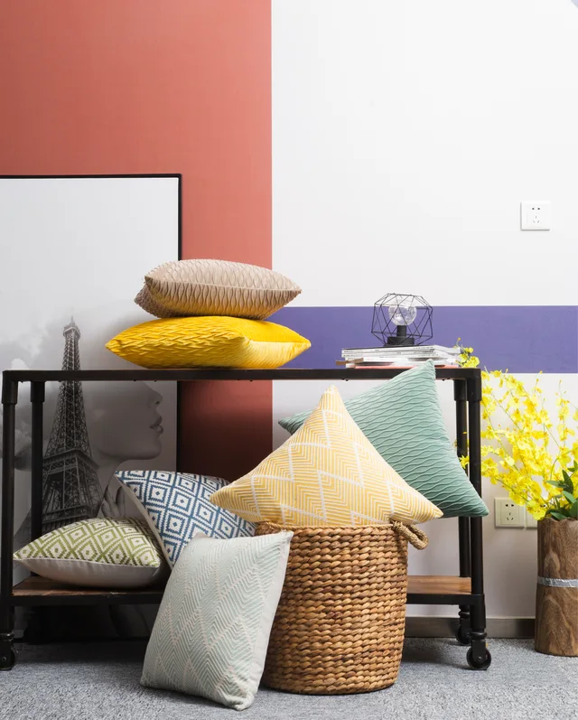 Decorative Jacquard Geometric Pillow