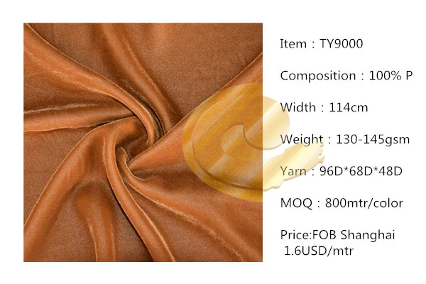 100%polyester velvet