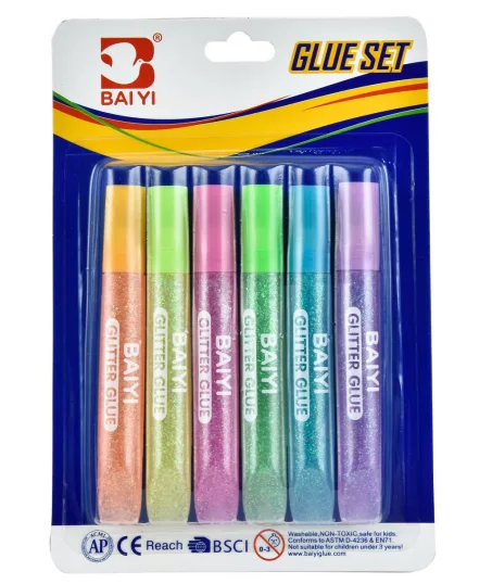 6ct 15g Glietter Glue In Blister