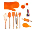 Silicone Cooking Utensils 14 pcs Kitchen Utensil Set Wooden Baking Utensil Set