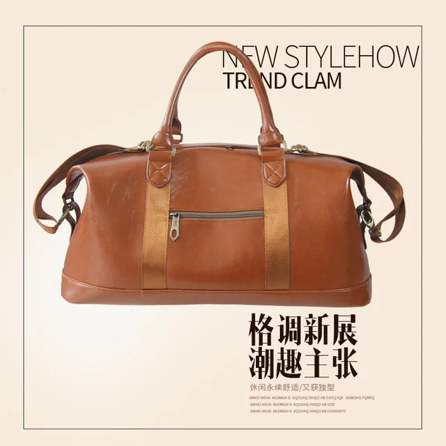 Travel fashion leisure luxury business casual mens crossbody shoulder duffel bag big capacity factory supply promotion gift