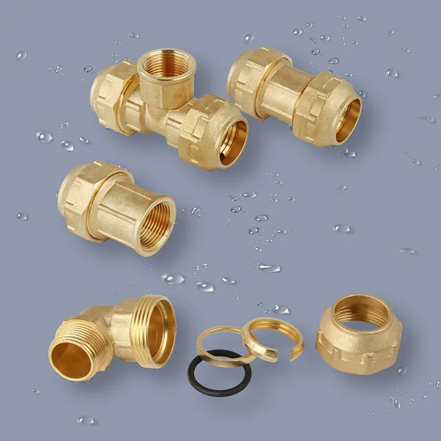 Brass Fitting (HS130 Brass compression fitting female threading for PE pipes (Heavy type))