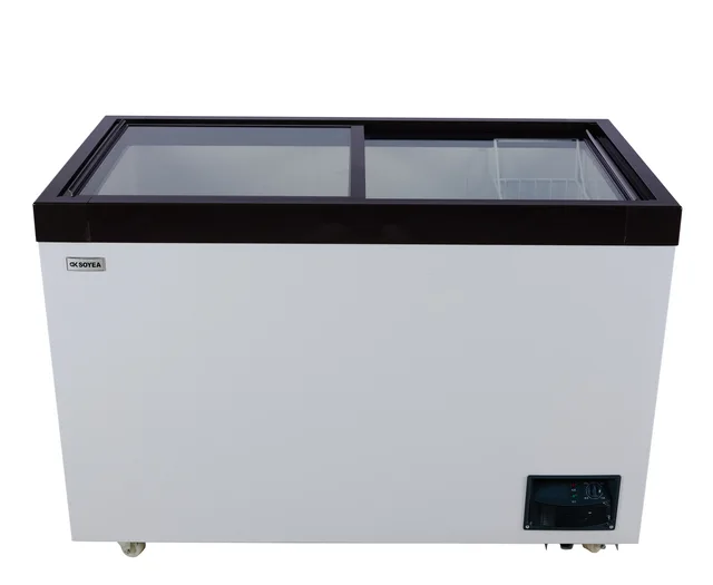 Flat Glass Door Chest Freezer