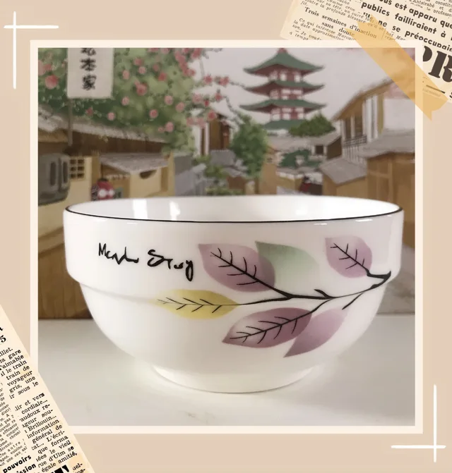 Cheap wholesale black edge bowl ceramic bowl rice bowl soup bowl