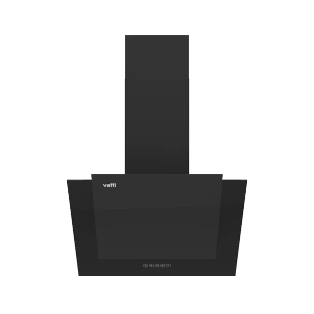 Vatti Chinabest WV10 Series 24 inch European slant Style Wall Mount black Range Hood with 3 Speed Exhaust Fan, 2 Dishwasher Safe Filters, Touch Control, Ducted & Ductless Convertible