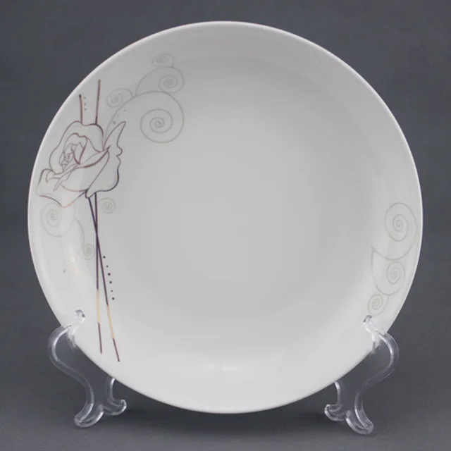 New decal golden design Ceramic soup plate new bone China plate daily used