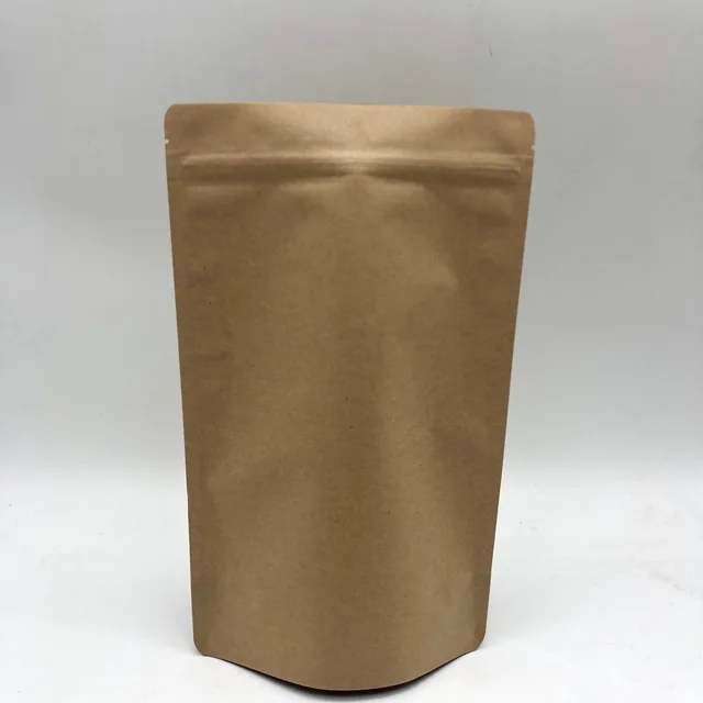 Kraft paper bag with zipper