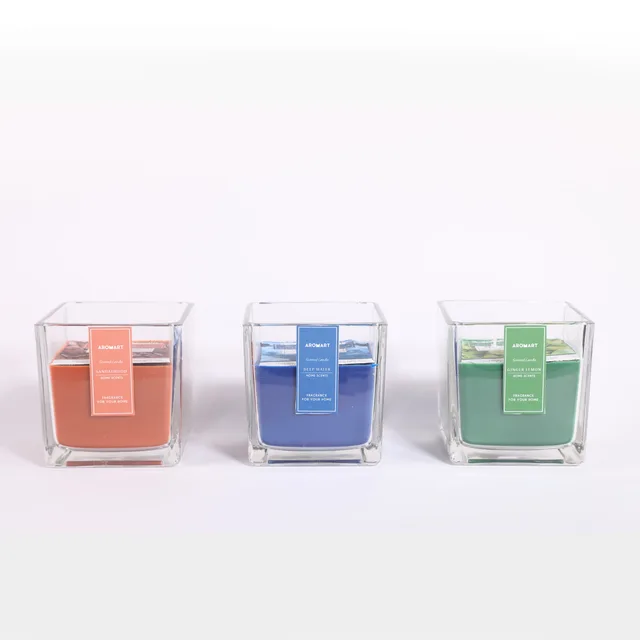Scented Square Glass Candle