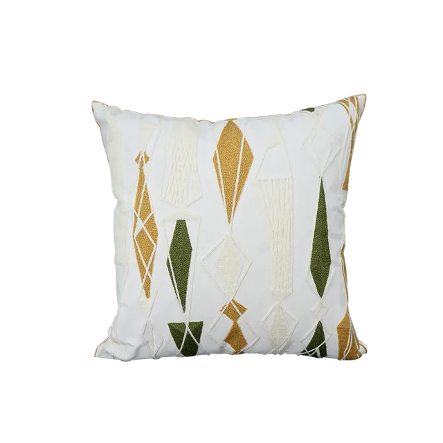 Canvas embroidered cushion