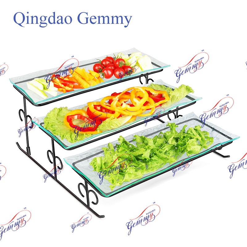 Glass serving tray