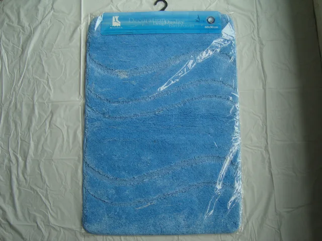 High quality soft fashion Microfiber bath rug non slip mat with TPR bottom