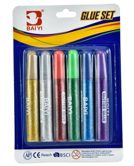 6ct 10g Glietter Glue In Blister