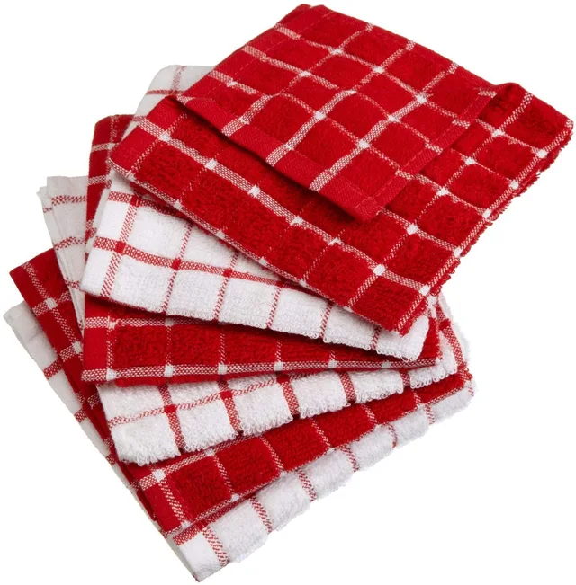 Cotton Terry Windowpane Dish Cloths