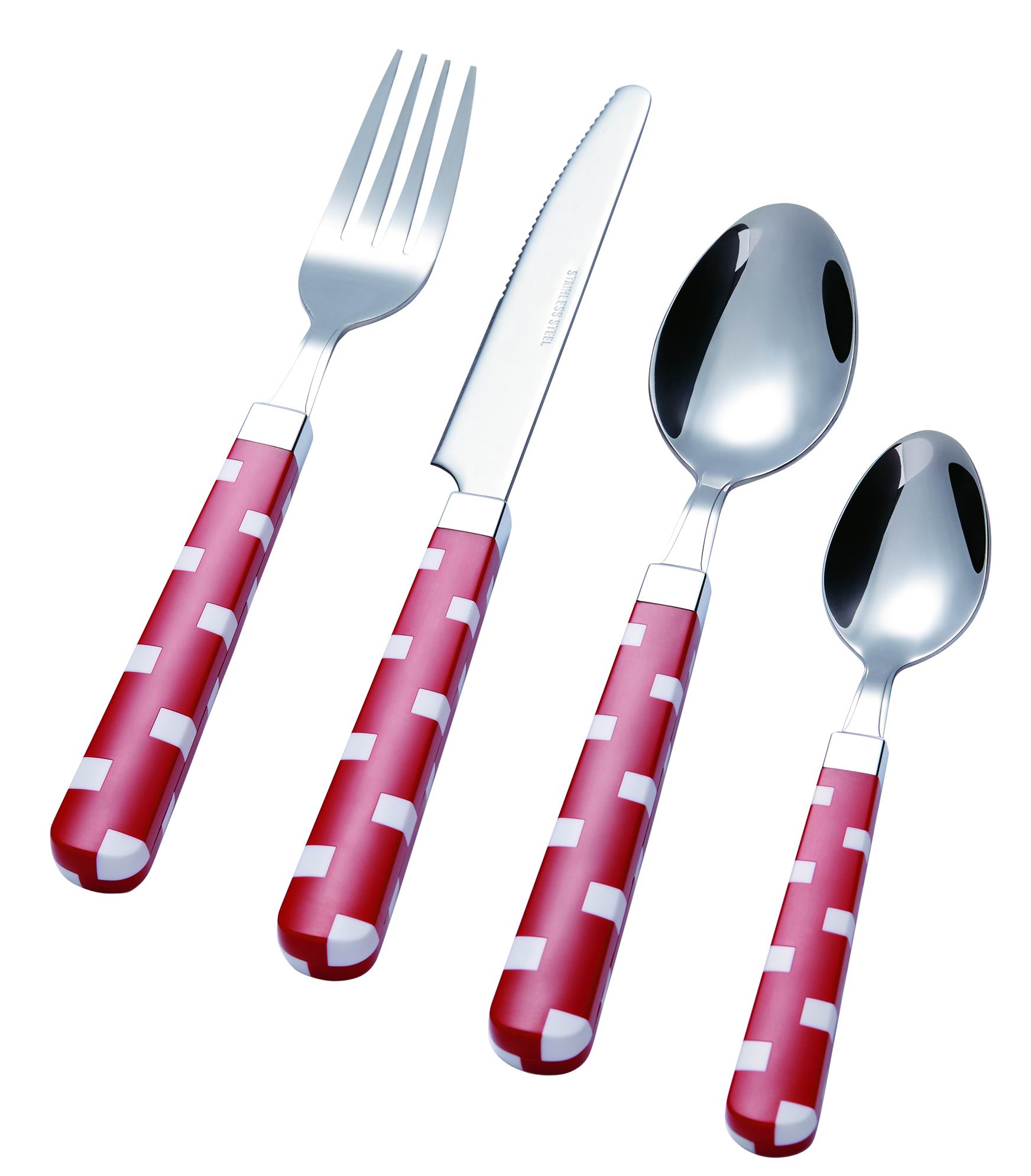 Stainless Steel Cutlery Set with Plastic Handle