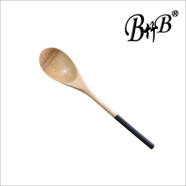 Bamboo spoon with color handle