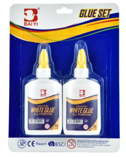 2ct 60g White Glue In Blister