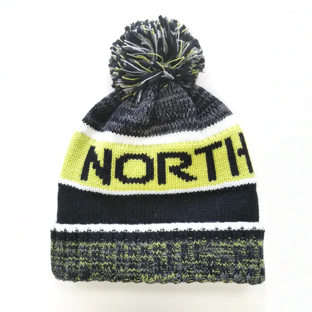 Knitted letter jacquard hat