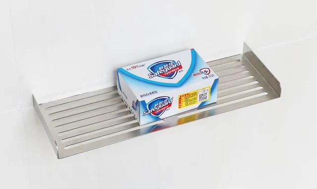 Stainless steel bathroom shelf