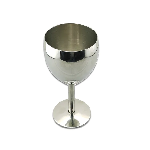 Stainless steel wine glass