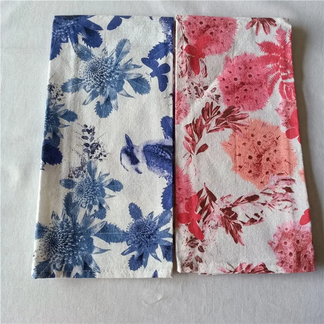 CMYK printed tea towel