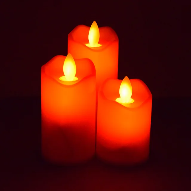 Home decor Christmas Wedding flameless battery operated led light candle