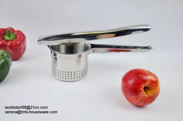Stainless steel potato masher
