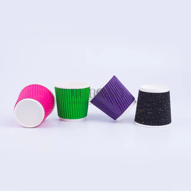 Multi Colors Ripple Wall Mini Paper Cup