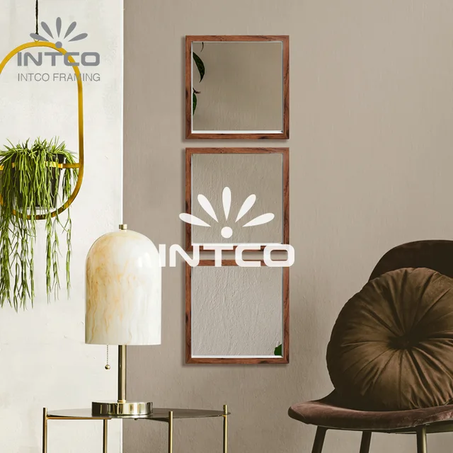 Brown Wood Mirror 3PCS SET