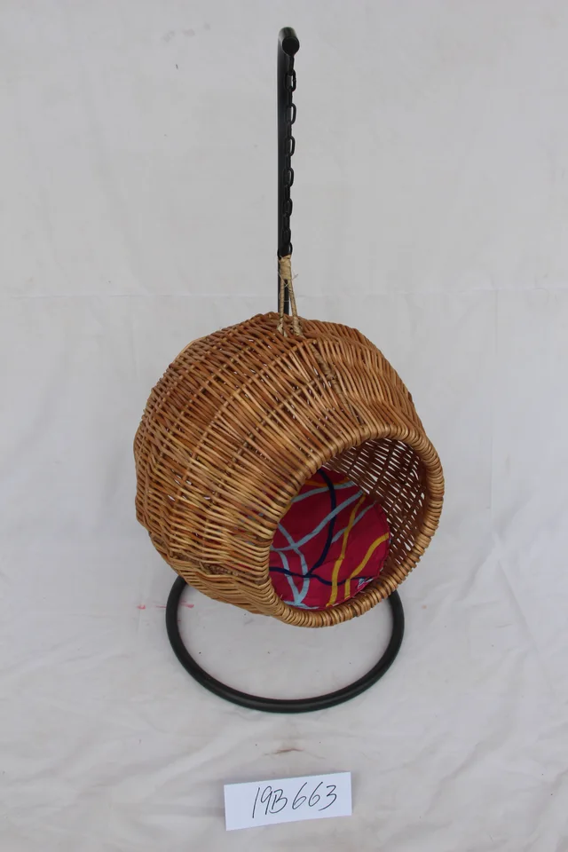 Wickerbasketwicker pet hanging chair basket