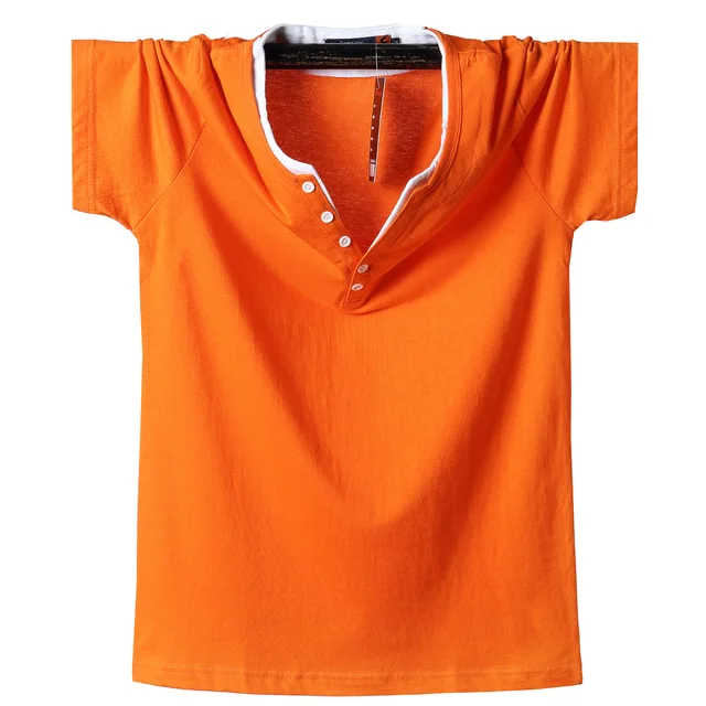Wholesale latest plus size tshirt 6XL cotton hommes v neck t shirts men