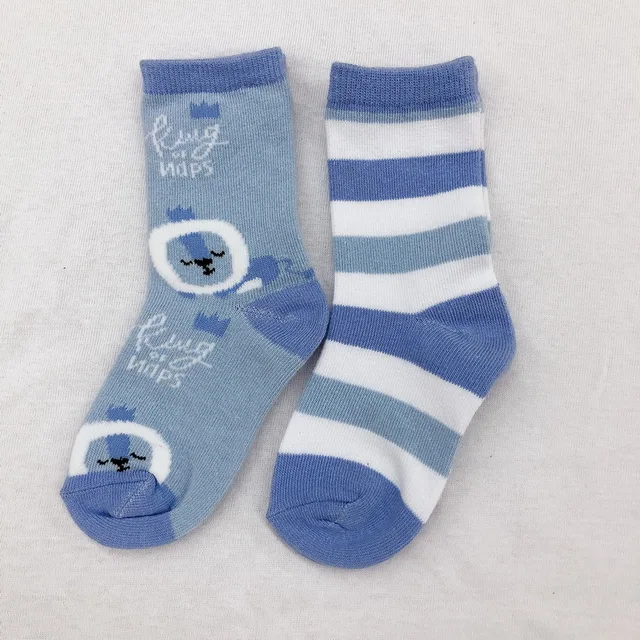 Boy socks with jacqard and stripes