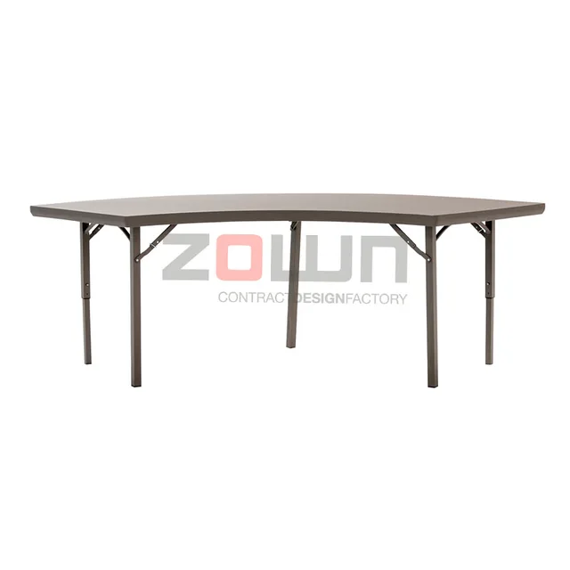 XL CRESCENT – Zown premium table(7.75FT crescent blow mold folding table)