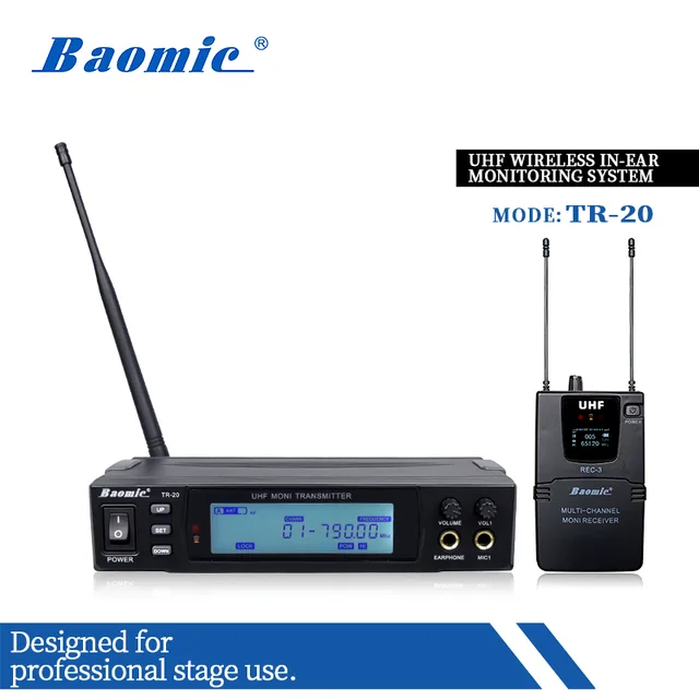 Baomic TR-20 UHF wireless in-ear monitoring system