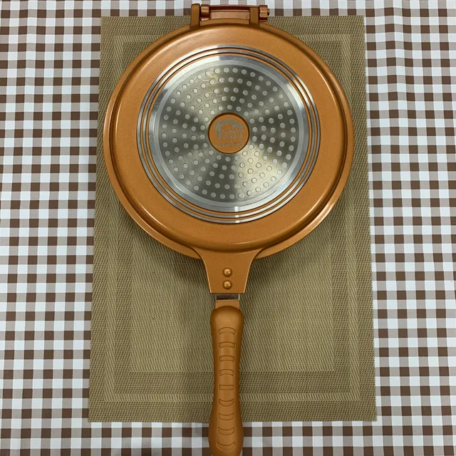 Round double fry pan