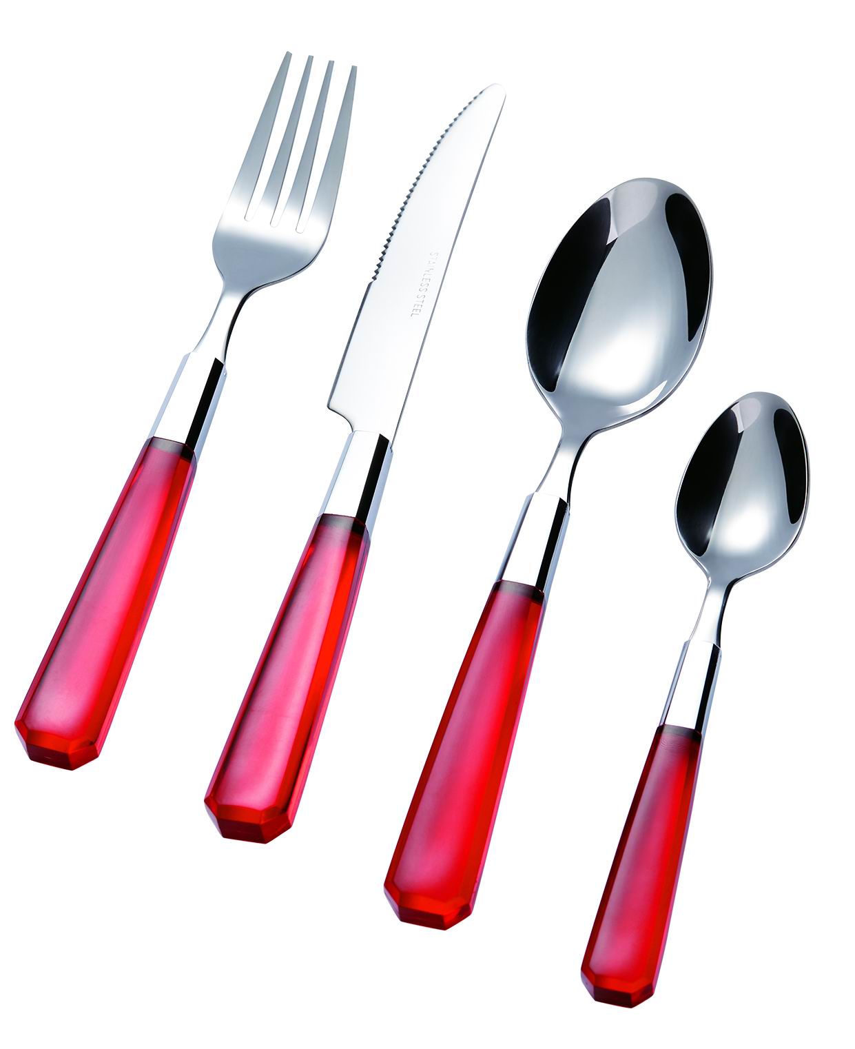 Stainless Steel Cutlery Set with Plastic Handle