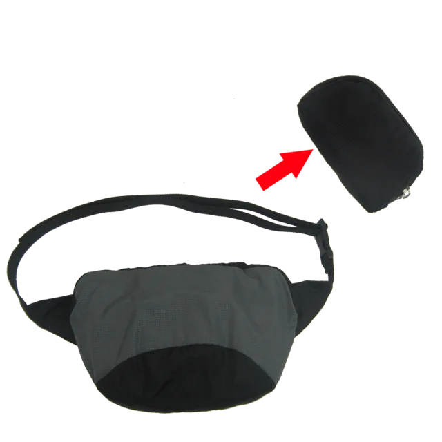 Ultra-light waist bag in durable memory nylon