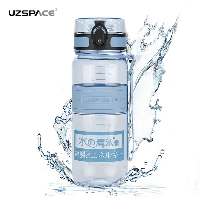 UZSPACE 650ml Tritan BPA free No Smell Leakproof Plastic Water Bottle