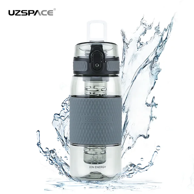 UZSPACE 350ml Tritan BPA free No Smell Leakproof Plastic Water Bottle with infuser