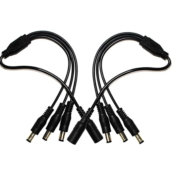 1 to 3 Way DC Power Splitter Cable Barrel Plug 5.5*2.1mm for CCTV Cameras LED Light Strip