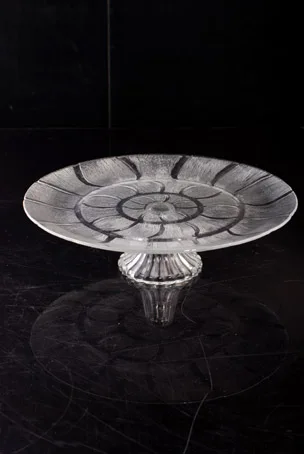 MCF1009 fruit tray with foot Glass fruit plate