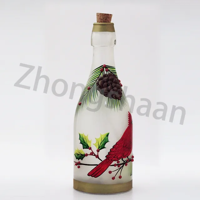 Hand Painted Candle Holder Glass With LED