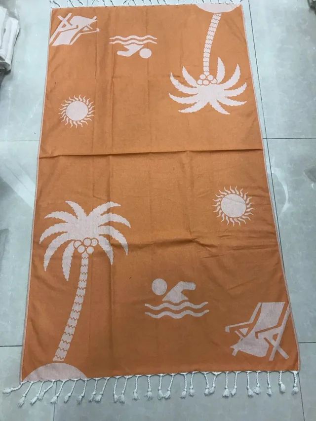 Cotton Hammam Towel, Fouta, Turkish Towel,fringed Towel,