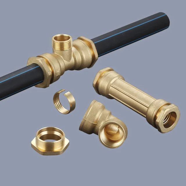 Brass Fitting (HS150 Brass compression fitting male threading for PE pipes (Heavy type))