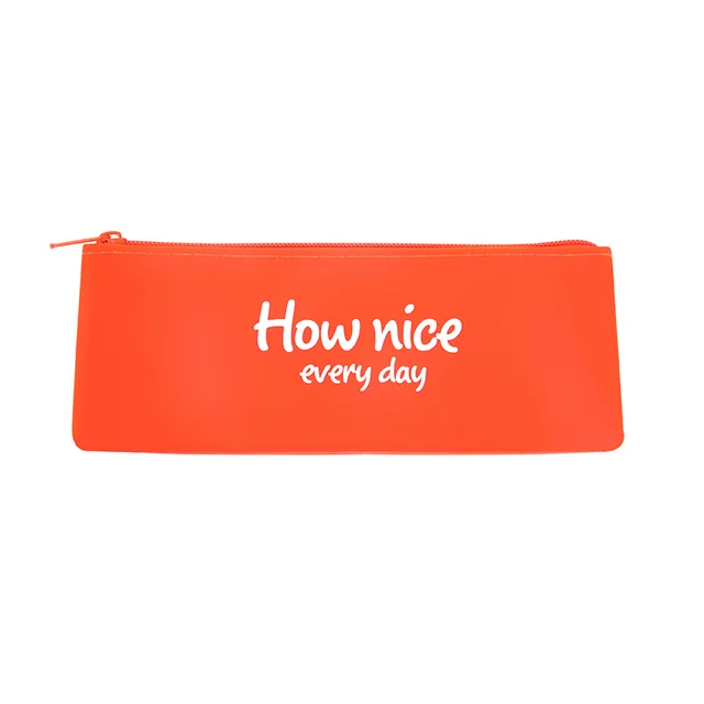 Silicone pencil bag