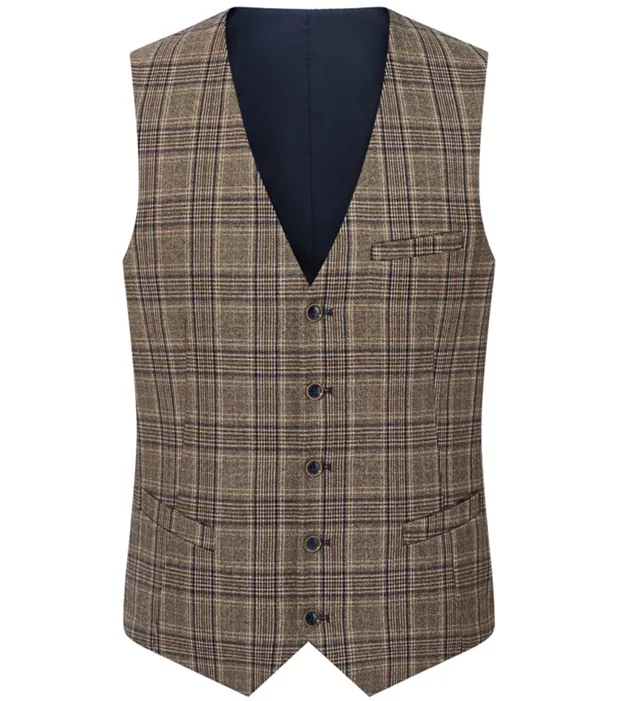 Men's Suit Check Vest